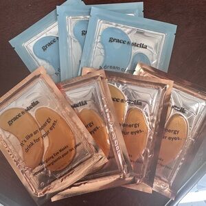 Grace & Stella Gold and Blue Eye Masks 7pc